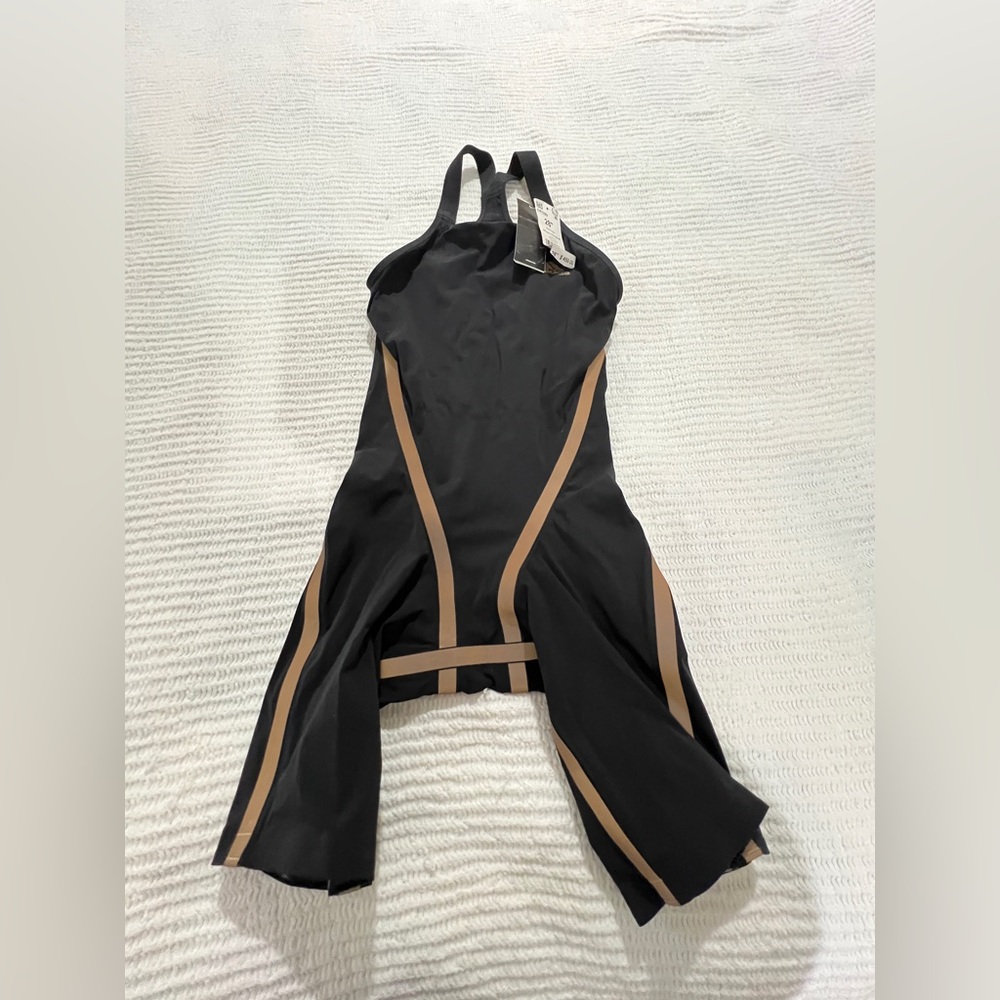 ADIDAS Adizero Style FC CB W Swimsuit Black/ Metalic Gold Size 28 New